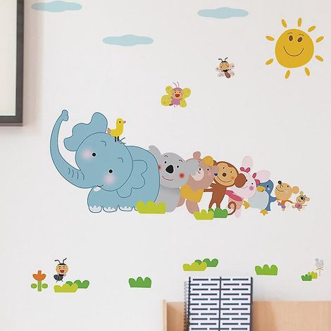 jeux D'animaux Caricaturaux Chambre D'enfant Chambre  Coucher Salon Entre Dcoration Intrieure Stickers Muraux (1/5)
