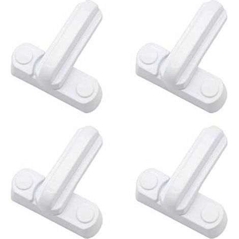 Lot de 4 Serrures Loquets Bloque Poignee Sécurité Domestique Supplémentaire Remplacement Pour Maison Portes Placards Fenêtres (1/4)