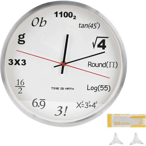 Horloge Murale Numérique Design Moderne pour Salon Bureau Chambre Café Bar Argenté (1/5)