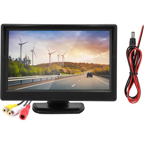 GARRYFIZH Moniteur étanche TFT LCD haute définition de 5 pouces pour caméra de recul de voiture