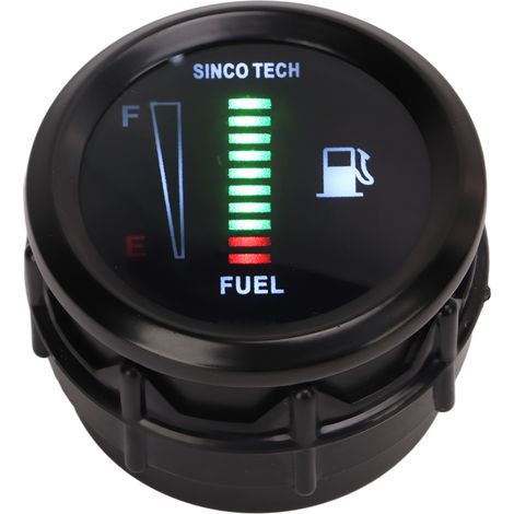 Jauge de niveau d'huile/carburant de 52 mm avec indicateur LED clignotant, adaptée aux voitures, véhicules et motos de 8 à 18 V. (1/5)