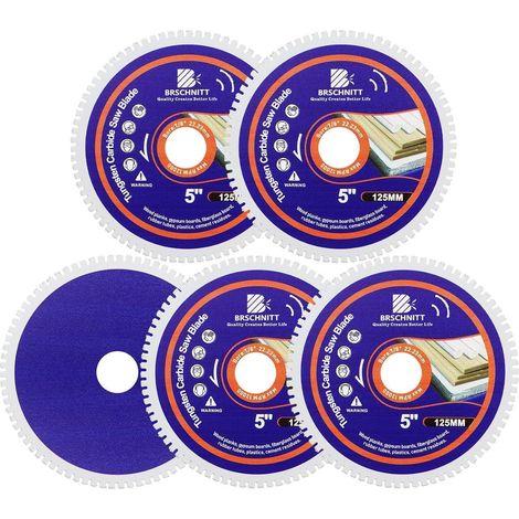 Hartmetall-Sägeblatt 125mm für Holz, Laminat, Kunststoff, 5 Stück (1/5)