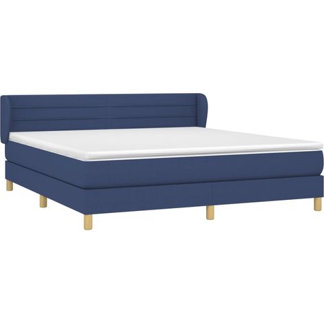 Giroletto a Molle con Materasso Blu 180x200 cm in Tessuto vidaXL (1/4)