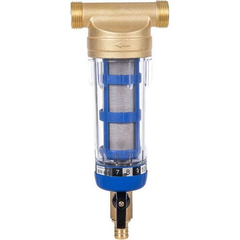 AGE filtre à eau réutilisable filtre à eau à sédiments filtre à eau filtre à sédiments à filetage externe pour tuyau d'eau de fontaine (filetage mâle 1/2 pouce) (1/4)