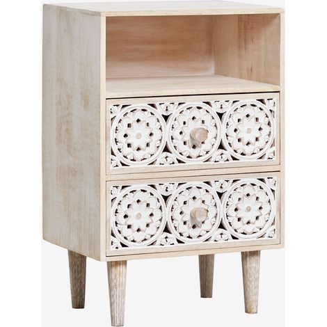 Pack de 2 tables de chevet 35x30 cm en bois de manguier Ardel SKLUM (1/5)