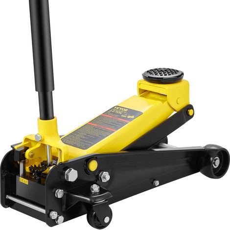 Cric hydraulique 3 tonnes à profil bas avec pompe à levée rapide, capacité de 13 à 51 cm pour un levage efficace et robuste. (1/5)