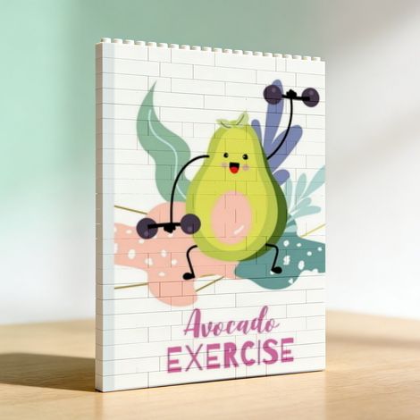 Cadre de la Saint-Valentin en blocs et briques de construction, cadeau d’anniversaire (1/5)