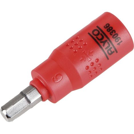 Llave de vaso aislada VDE 1/4' con punta hexagonal 5 mm ALYCO