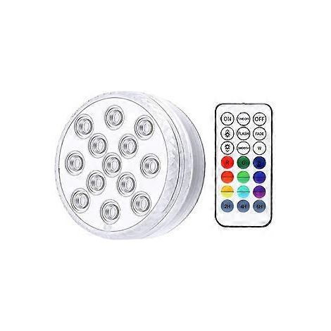 Lampe pratique pour vase, lampe LED sans fil pour baignoire, lampe de plongée (blanche)