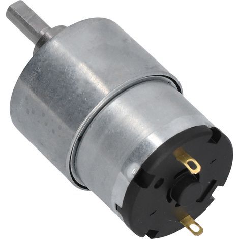 12-V-Gleichstrom-Getriebemotor, Drehzahlreduzierung, CW/CCW, Kupferdrahtmotoren mit 6-mm-D-Welle, JGB37-520, 600 U/min (1/5)