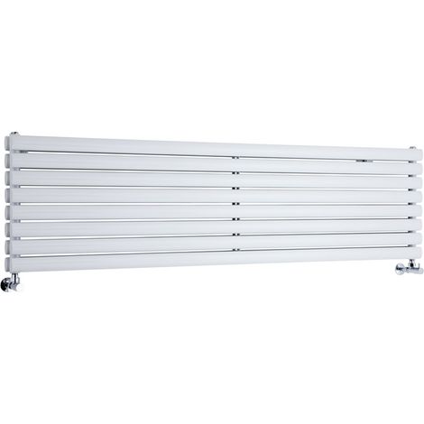Hudson Reed Vitality – Radiateur Design Horizontal – Blanc – 47.2 x 178cm Double Rang