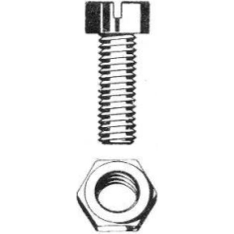 ORECA - VITI PER METALLO TESTA CILINDRICA COMPLETA DI DADO ESAGONALE 6X40MM 5PZ