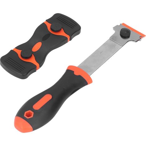 Lot de 32 grattoirs à lame, manche long et couteaux à double tranchant avec lames pour mur et verre (1/5)
