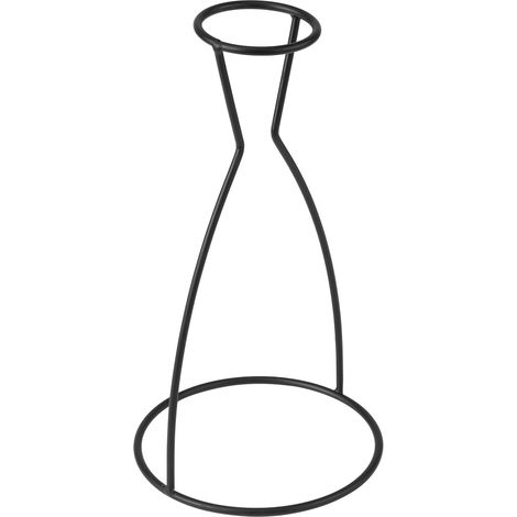 Vase à fleurs en métal noir aux formes créatives, support pour plantes, décoration pour café ou maison (A) (1/5)