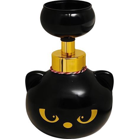 Dispensador de jabón de espuma con forma de pata de gato: un dispensador de jabón de manos único para baños y cocinas, decorado con un diseño de pata de gato impreso en 3D. (1/5)