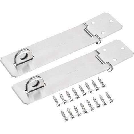 Lot de 2 fermoirs robustes à verrouillage par bobine 15 cm (6 po) avec vis pour armoire, couleur