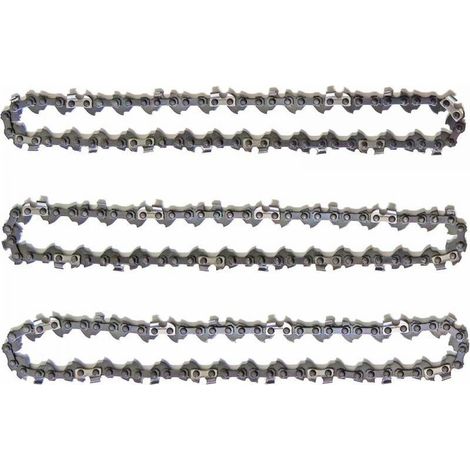 Lot de 3 chaînes d'élagueuse sur perche 10' (25 cm) – 40 maillons d'entraînement – Faible rebond pour tronçonneuses jusqu'à 42 cc (1/4)