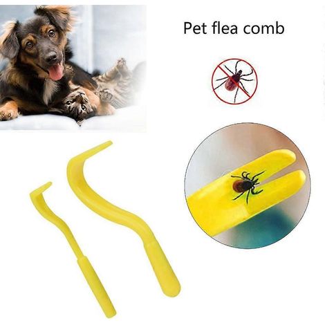 Outil de toilettage efficace pour chiens, élimination des puces et des tiques, pince à épiler courbée, accessoire pour animaux de compagnie (1/4)