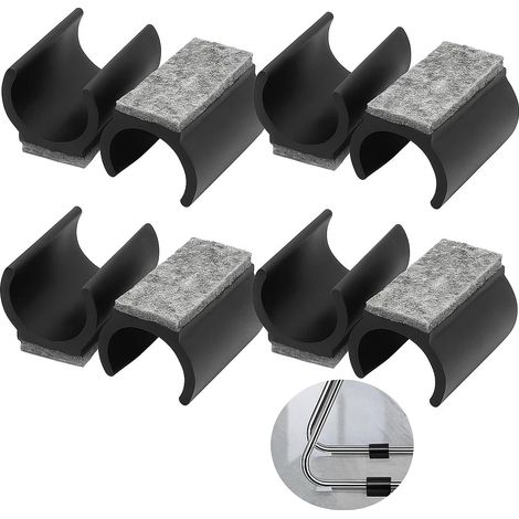 8 PCS Patin Chaise, Glissant en Feutre, Diamètre 24-25 mm, Protection des Sols Carrelés et Parquets, Réduction du Bruit pour Chaises en Porte-à-Faux (1/5)