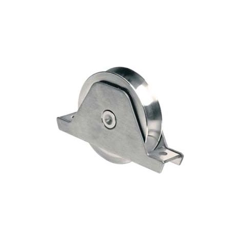 RUOTA CANCELLI GOLA SEMITONDA CON SUPPORTO ART.337  ø mm.100 supporto mm.155    COMUNELLO