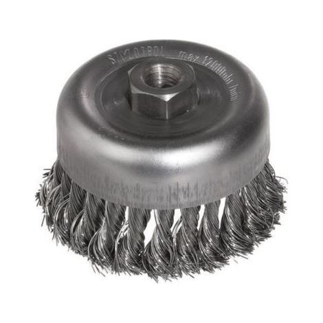 Brosse à godet torsadée, Ø 75 mm, filetage M14