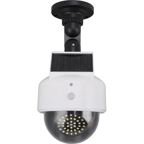 aqxreight Caméra Factice Solaire de sécurité Extérieure, Caméras de Surveillance Simulées à énergie Solaire avec Lumière LED Rouge Clignotante pour Caméra Intérieure et Extérieure Conçue (1/4)