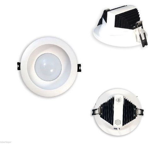 FARETTO LED CIRCLE INCASSO ALETTE PER SOFFITTO PARETE FARO 7W LUCE CALDA LAMPADA
