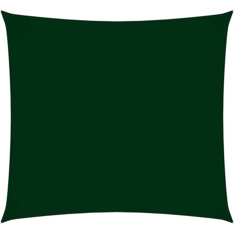 Toldo tipo vela parasol cuadrado tejido Oxford 3,6 x 3,6 m verde oscuro 020009482