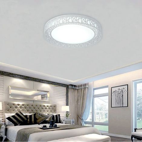 Plafonnier LED encastré de 27 cm, 24 W moderne proche des plafonniers, plafonnier à profil bas 6000 K pour cuisine, chambre, couloir, blanc (1/5)
