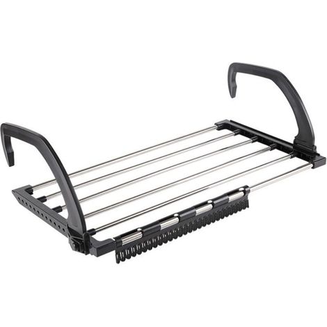 Calentador de toallas plegable de pared, secador de toallas de baño con calefacción, barra de secado extensible - Crezuo