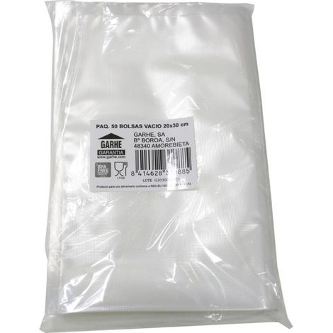 Bolsa envasar vacio (paq 50 uds) 20 x 30 cm (1/2)
