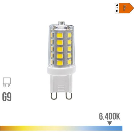 Bombilla g9 led 3w 260lm 6400k luz fría regulable ø1,65x4,9cm edm (1/2)