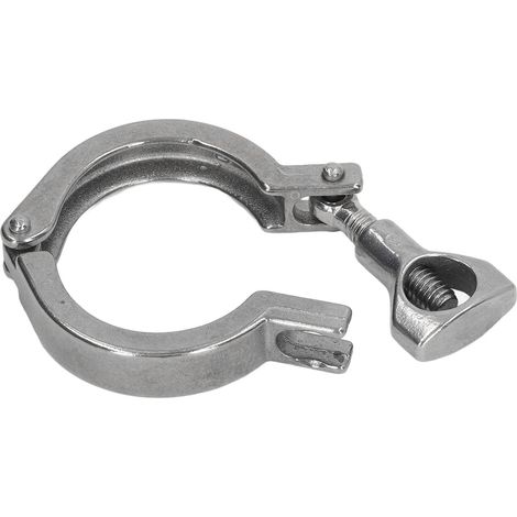 Serre-tuyau triple inox 304 raccord fixation à 1 broche avec écrou papillon pour tuyau flexible canalisation 32 mm (1/5)