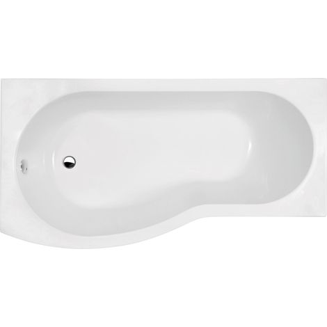 B Shape Left Hand Shower Bath Tub & Leg Set - 1700mm