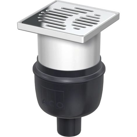 ACO Desagüe de suelo Easyflow DN50/150x150/90Grados/ 1,0l/s Plástico/ K3/ Soporte/ WS50, 2500.55.77