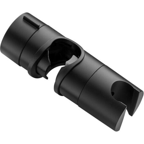 Support de pommeau de douche, diamètre extérieur 18-25 mm. Pour barre coulissante de salle de bain, support rotatif à 360 degrés, ABS (noir) (1/5)