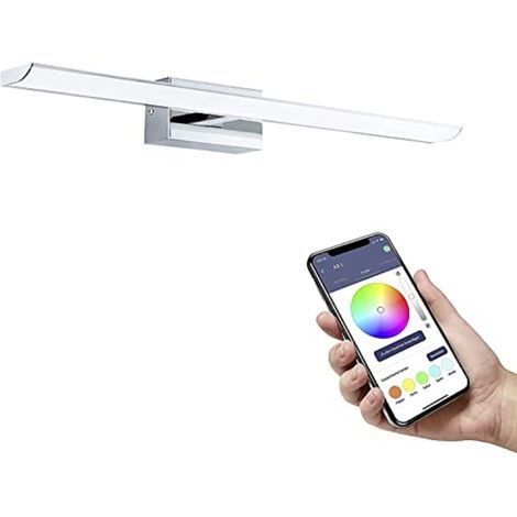 Eglo connect.z Smart Home Led per specchio Tabiano-Z, L 60,5 cm, ZigBee, app e controllo vocale, colore della luce regolabile, dimmerabile, lampada da parete per bagno, IP44 (1/5)