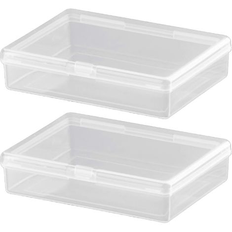 2 pièces Coffret de Rangement Transparent pour Cartes à Jouer Format Standard