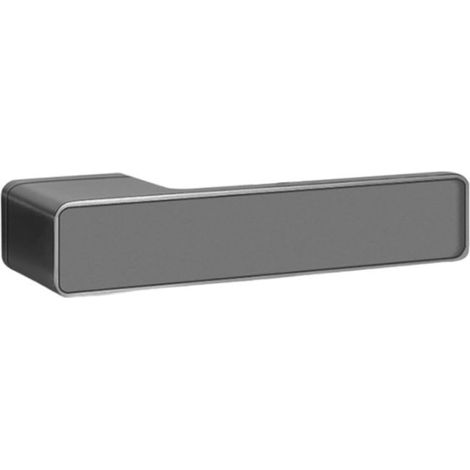 Irovami Ensemble de verrouillage magnétique silencieux - Poignée de porte intérieure à levier en alliage de zinc, sans clé, 158 x 32 x 52 mm, pour chambre à coucher, noir, gris, blanc (1/5)