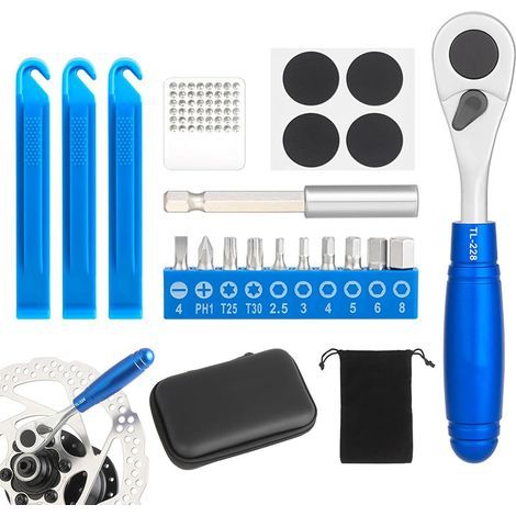 Kit de clé à ratchet - Kit de serrure métrique Kit de clé à ratchet électrique Kit de clé à ratchet combiné - Kit de tournevis de réparation de vélo (1/5)