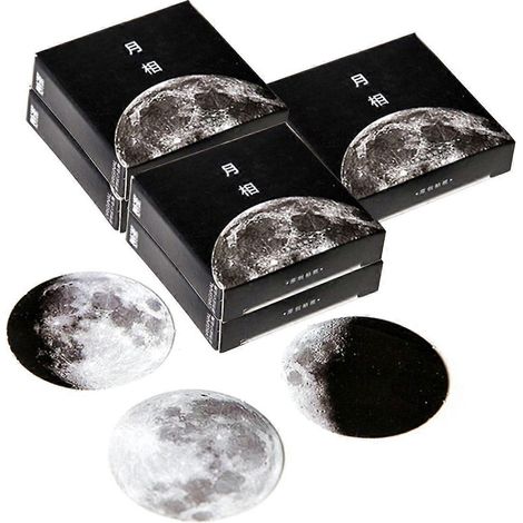 Lot de 5 paquets d'autocollants pour papeterie, à faire soi-même : planètes, lune et plantes, pour décorer un agenda ou faire du scrapbooking. (1/2)