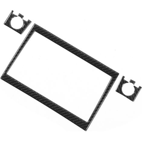 5 pièces cadre de garniture pour panneau de navigation radio CD imitation fibre de carbone autocollant décoration compatible avec Prius 2012-2015 (1/5)