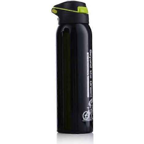 Isolierte Mountainbike-Sportflasche zum Erhitzen und Kühlen, Edelstahl-Wasserflasche mit spritzwassergeschütztem Deckel, 500 ml, tragbarer Wasserbehälter für Outdoor-Radtouren, Wärmeisolierung für hei