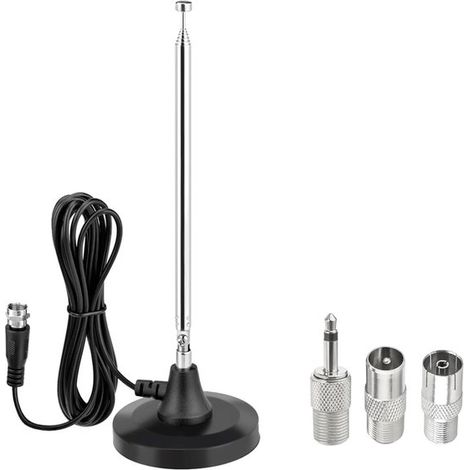 Antenna radio FM, antenna radio digitale, estensibile, con base magnetica per la ricezione FM/DAB (1/5)