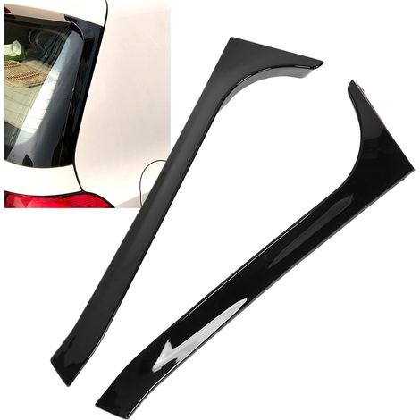 Modification pour VW Golf 6 GTI/GTR/GTD 08-13 : aileron latéral de lunette arrière noir brillant