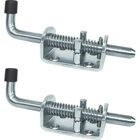 Perno di chiusura a molla per portellone posteriore, stelo da 6 pollici x 1/2 pollice, in acciaio zincato resistente e robusto, per portellone posteriore - 2 pezzi