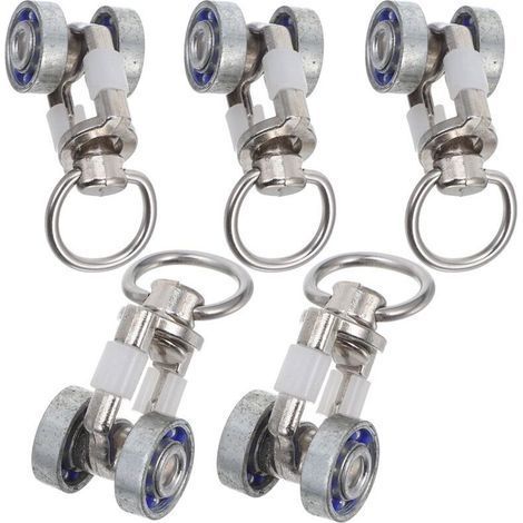 Roulettes coulissantes pour pergola - Roues de rideau en métal silencieuses - Poulies silencieuses - Roulettes de rideau durables (1/4)