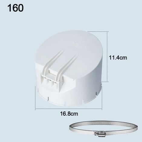 (-160)Drainage Pipe Floor Drains White Rain Pipe Cap Anti Odor Insect-proof Roof Cover Outdoor Balcony Bathroom Accessory (1/4)