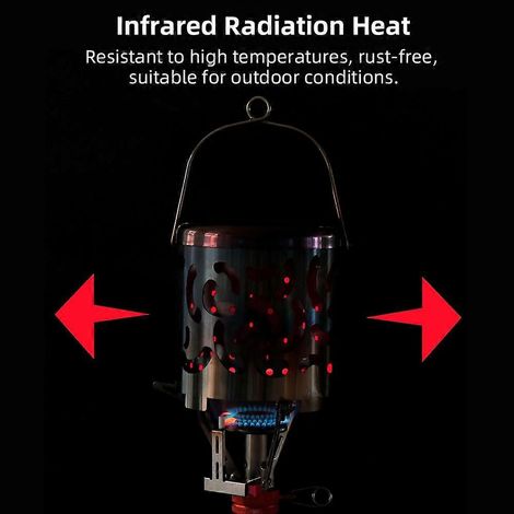 Chauffage de camping portable, mini chauffage de tente, chauffage d'extérieur à gaz, sûr et efficace, en acier inoxydable