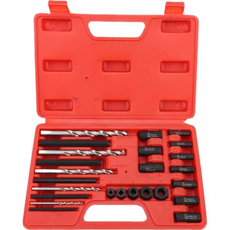 Set extracteurs vis acier haute dureté 25 pièces, kit boulons cassés avec rangement (1/5)